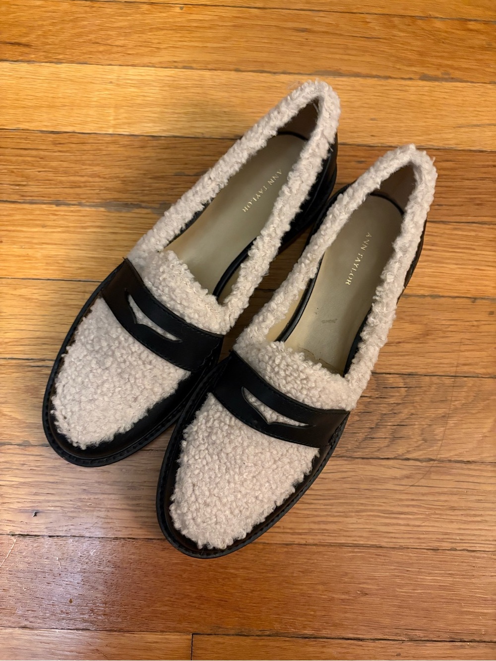 Ann Taylor Shearling Loafers